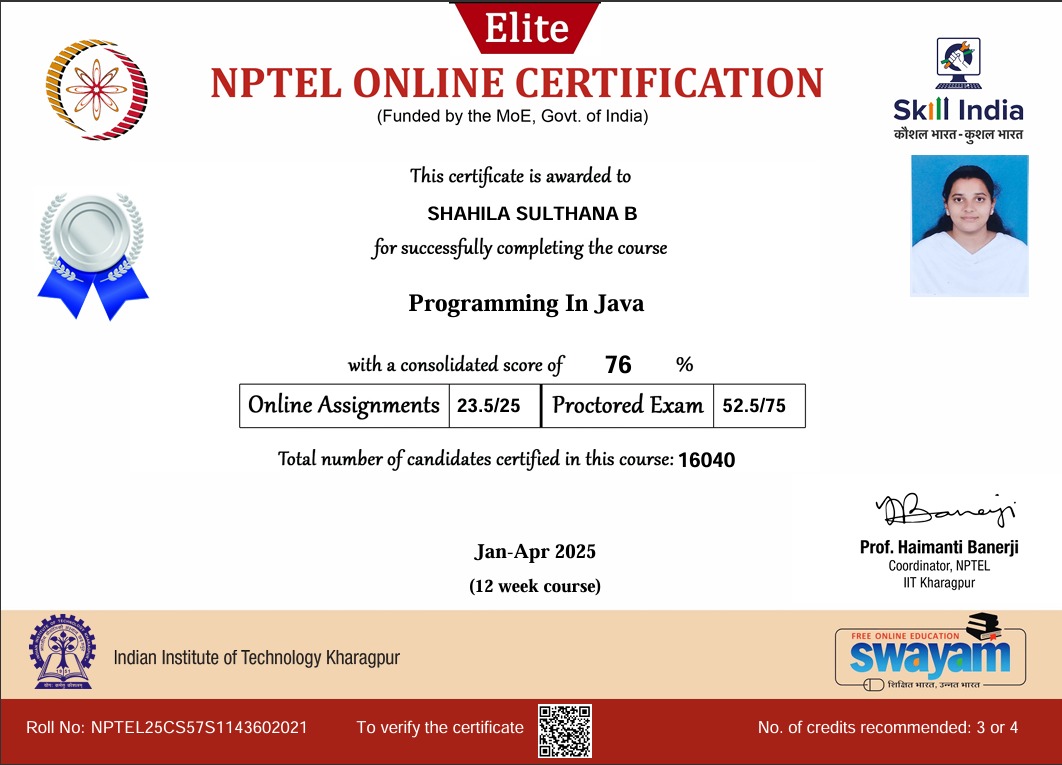 NPTEL Java Programming